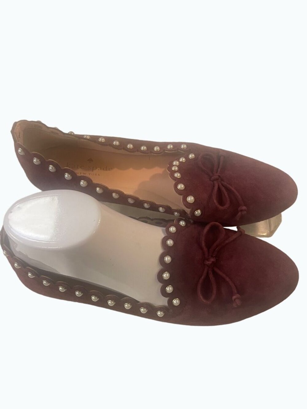 Kate Spade New York Salford Faux Pearl Accents Loafers Size 8M - Picture 3 of 7